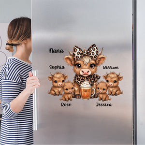 This Mama Grandma Loves Her Herds – Personalized Highland Cow Family Decal