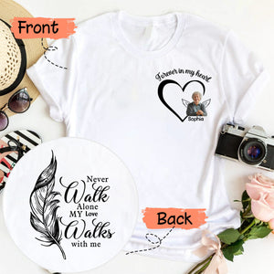 Your Wings Were Ready But My Heart Was Not - Memorial Personalized Custom Back And Front Pure Cotton T-shirt