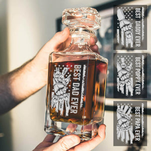 Best Dad Ever - Father's Day Gifts For Dad, Papa, Step-Dad - Custom Decanter