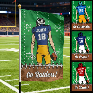 Custom Football Fan - Personalized Garden Flag, Gift For Football Lover