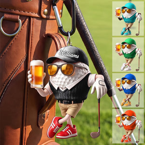 Personalized Keychain β Beer & Golf Design | A Unique Gift For Golf Lovers And Golfers
