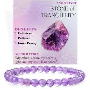 Energy & Love • Natural Stone Elastic Rope Bracelet