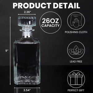 Best Dad Ever - Father's Day Gifts For Dad, Papa, Step-Dad - Custom Decanter