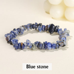 Natural chakra bracelet ,Colored bead bracelet ,Crystal stone piece elastic