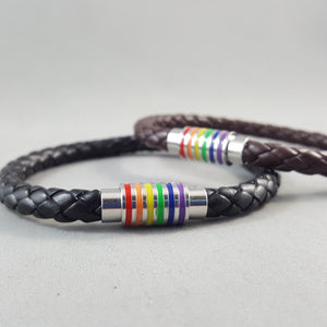 Pride Day - Rainbow Coloured Clasp Magnetic Bracelet