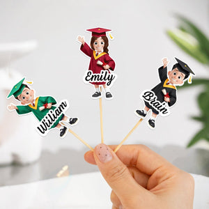Custom Preschool Kindergarten Graduation - Personalized Cupcake Toppers