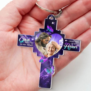 God Had You In His Arms - Memorial Personalized Acrylic Keychain