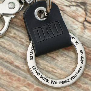 Always Come Home - Personalized Coordinates Keychain