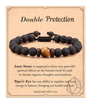 Hand Woven Bracelet With Gift Card, Healing Crystal Bracelet Mother's Day Gift