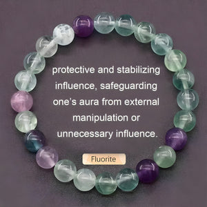 Natural Stone Agate Crystal Beaded Bracelet, Tiger Eye Stone Bracelet