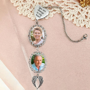 Memorial Photo Tassel Angel Wings Charm - Personalized 2025 Graduation Cap Decoration