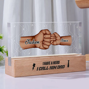 I Have A Hero - Personalized Rectangle LED Light