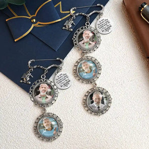 My Heart Is There Walking Beside You - Personalized Photo Graduation Tassel Pin