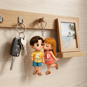 Personalized "My Favorite Place" Couple Hanging Ornament – Beach Illustration Design