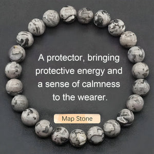 Natural Stone Agate Crystal Beaded Bracelet, Tiger Eye Stone Bracelet