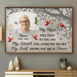 My Mind Still Talks To You - Personalized Memorial Canvas/Poster