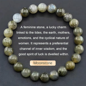 Natural Stone Agate Crystal Beaded Bracelet, Tiger Eye Stone Bracelet