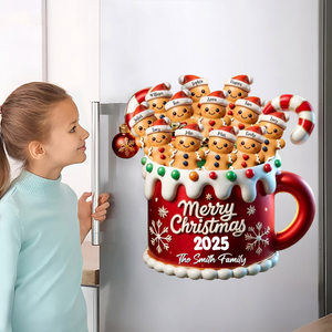 Merry Christmas - Family Personalized Cookie Decal