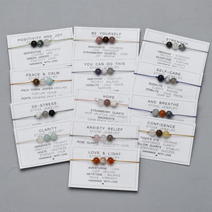 Crystal Bracelet - Real Crystal Jewellery - String Crystal Bracelet - Energy Bracelet