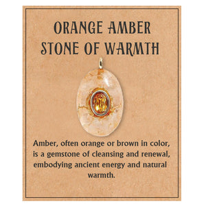 Natural Stone Precious Pendant Necklace