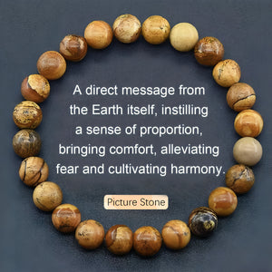 Natural Stone Agate Crystal Beaded Bracelet, Tiger Eye Stone Bracelet