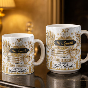 Teacher Gift – Personalized "Teach, Inspire, Encourage" Coffee Mug