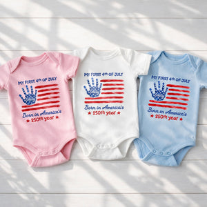 Personalized "My First 4th Of July" Baby Onesie – Gift For Newborns & Toddlers