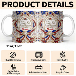 250th Anniversary Personalized Mug Gift For Patriots