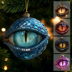 Mythical Beast Personalized Fantasy Eye Christmas Ornament β Book Lover Keepsake