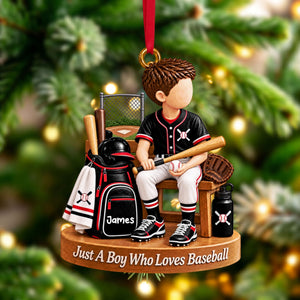 Personalized Baseball Boy Softball Girl Christmas Ornament