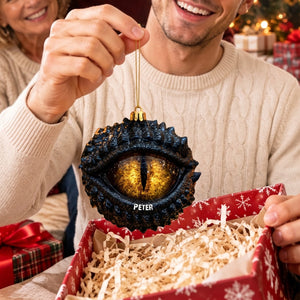 Mythical Beast Personalized Fantasy Eye Christmas Ornament β Book Lover Keepsake
