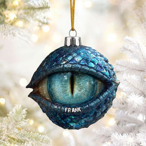 Mythical Beast Personalized Fantasy Eye Christmas Ornament β Book Lover Keepsake