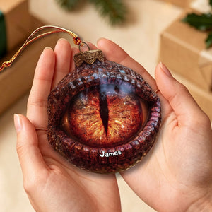 Mythical Beast Personalized Fantasy Eye Christmas Ornament β Book Lover Keepsake