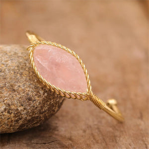 Elegant Amethyst Gold Cuff Bracelet For Her