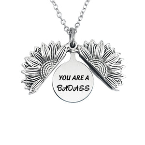 You Are A Badass-Sunflower Necklace