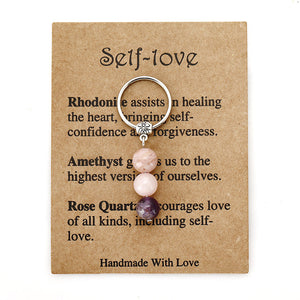 Crystal keychain,Healing crystals,Sad, A new beginning,Love yourself, Good luck with that,Success,Crystal gift