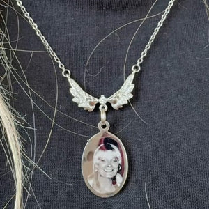 Personalized Photo Guardian Angel Necklace