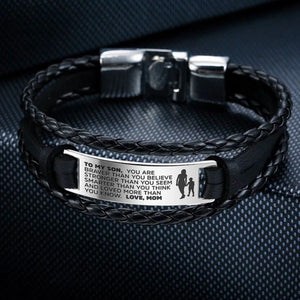 To My Son/Daughter Leather Bracelet From Mom and Dad