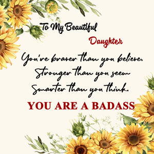 You Are A Badass-Sunflower Necklace
