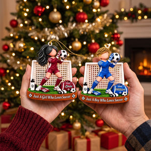 Soccer Goalie Gift - Just A Boy/Girl Who Loves Soccer Personalized Christmas Ornament
