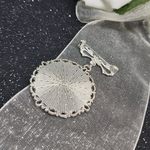 Personalized Memorial Custom Photo Bow Lapel Pin, Wedding Pin