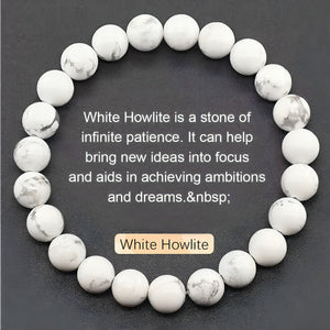 Natural Stone Agate Crystal Beaded Bracelet, Tiger Eye Stone Bracelet