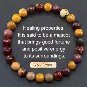 Natural Stone Agate Crystal Beaded Bracelet, Tiger Eye Stone Bracelet