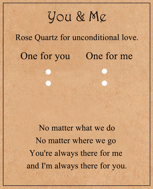 Rose Quartz For Unconditional Love Personalized Crystal Keyring Gift Set