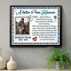 A Letter From Heaven – Personalized Memorial Gift For Loss Of Loved One Canvas Poster