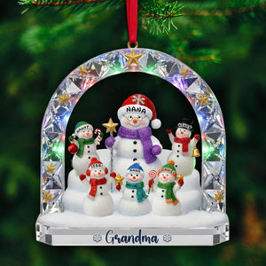 Grandma’s Snowman Family Ornament Personalized Christmas Gift For Grandma