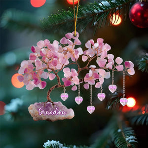 Christmas Gift For Mom/Grandma - Personalized Custom Tree Shaped Acrylic Ornament