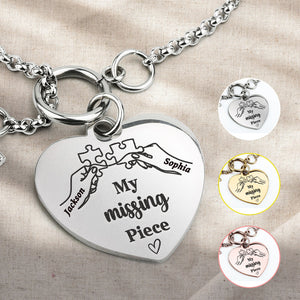 Personalized Heart Bracelet Gift For Couple - My Missing Piece