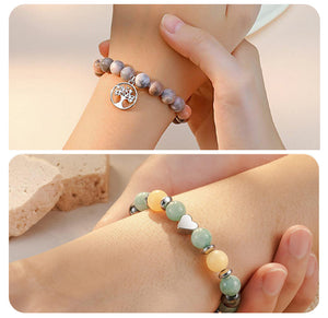 Hand Woven Bracelet With Gift Card, Healing Crystal Bracelet Mother's Day Gift