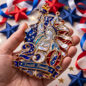 Hologram Statue of Liberty 250 Ornament - Personalized Custom Shape Acrylic Ornament